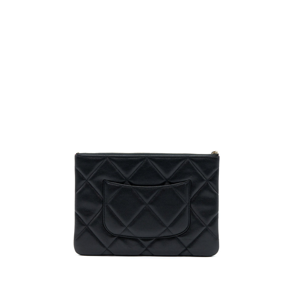 Chanel 19 Clutch Lambskin Black