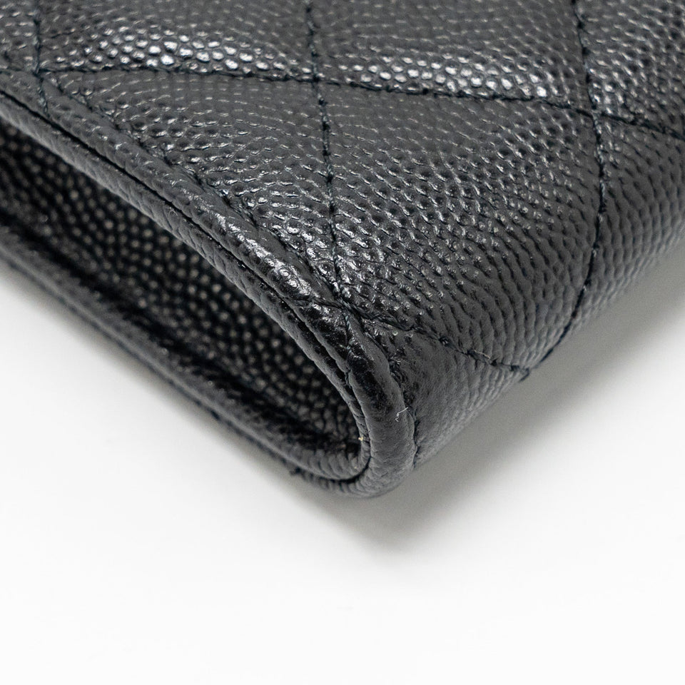 Chanel Classic Phone Clutch with Pouch on Chain Caviar Black L