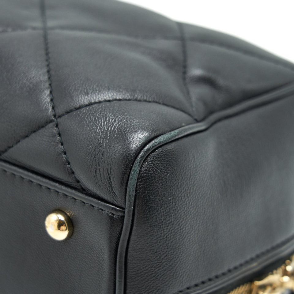 Chanel Black Lambskin Bowling Bag
