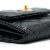 Chanel Pearl Crush Clutch With Chain Lambskin Black