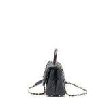 Chanel Coco Handle Extra Mini Black Embossed Handle L