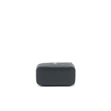 Chanel Caviar Small Long Vanity With Chain Black L