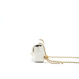 Chanel PEARL CRUSH RECTANGULAR MINI FLAP BAG WHITE
