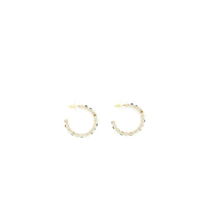 Chanel Round CC Black Earrings With Pearl