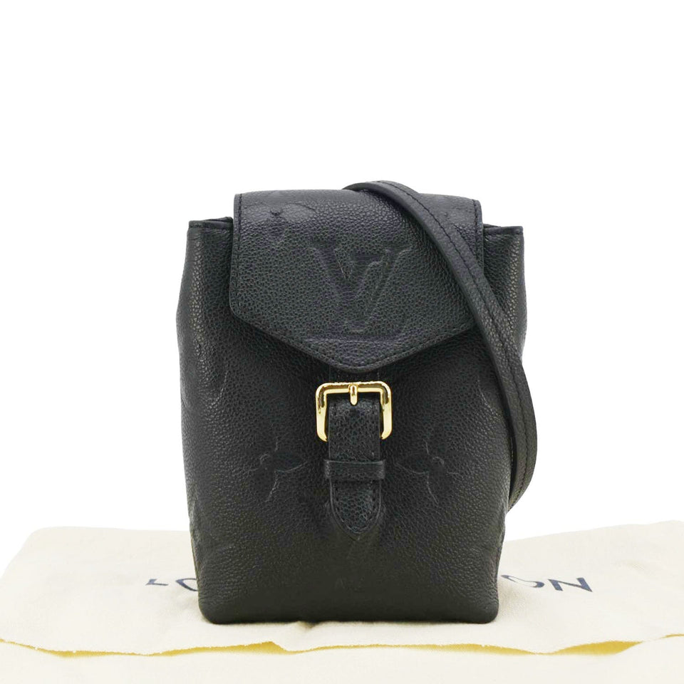 Louis Vuitton Tiny Monogram Empreinte Leather Backpack Black