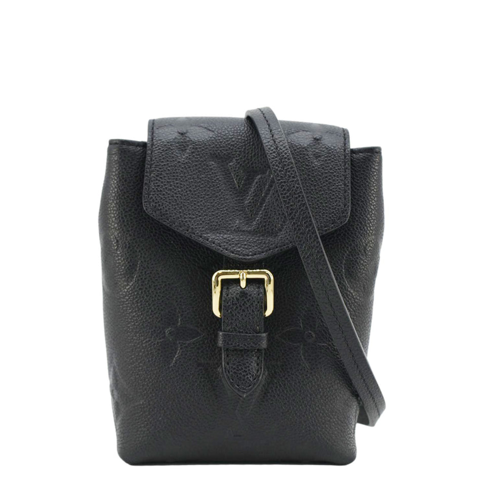 Louis Vuitton Tiny Monogram Empreinte Leather Backpack Black