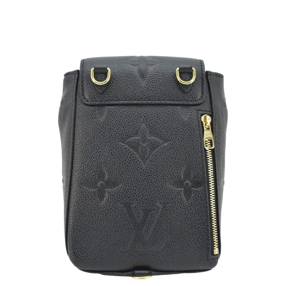 Louis Vuitton Tiny Monogram Empreinte Leather Backpack Black