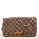 Louis Vuitton Favorite MM Damier Ebene Clutch Bag Brown