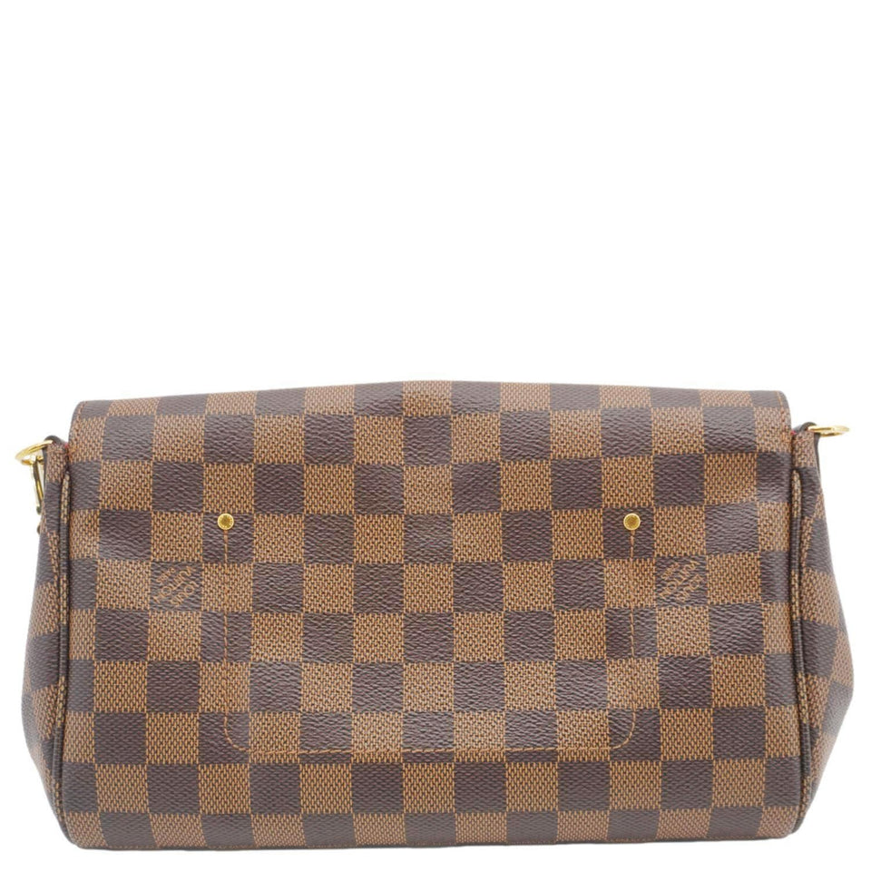 Louis Vuitton Favorite MM Damier Ebene Clutch Bag Brown