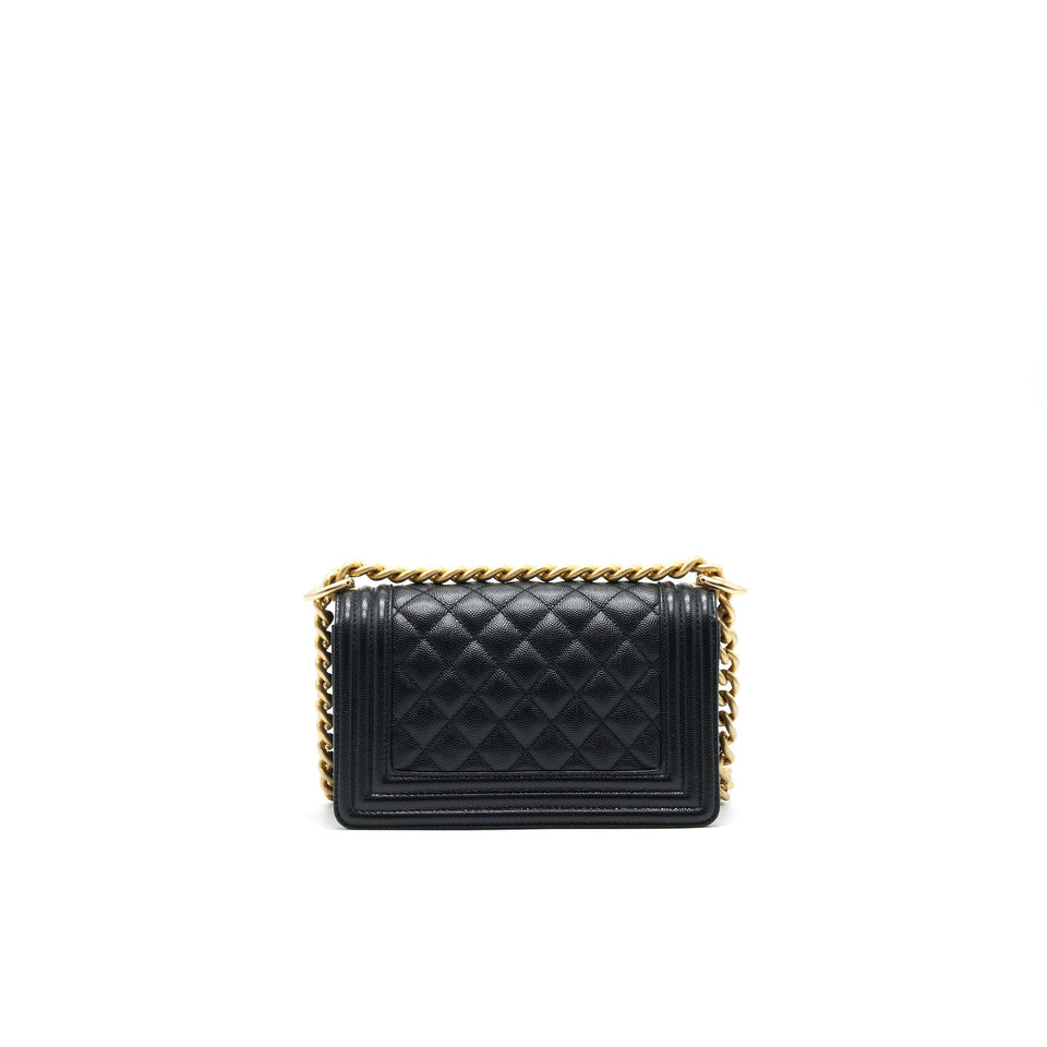 Chanel SMALL BOY BAG CAVIAR LEATHER  BLACK
