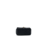 Chanel MINI SQUARE BLACK LAMBSKIN