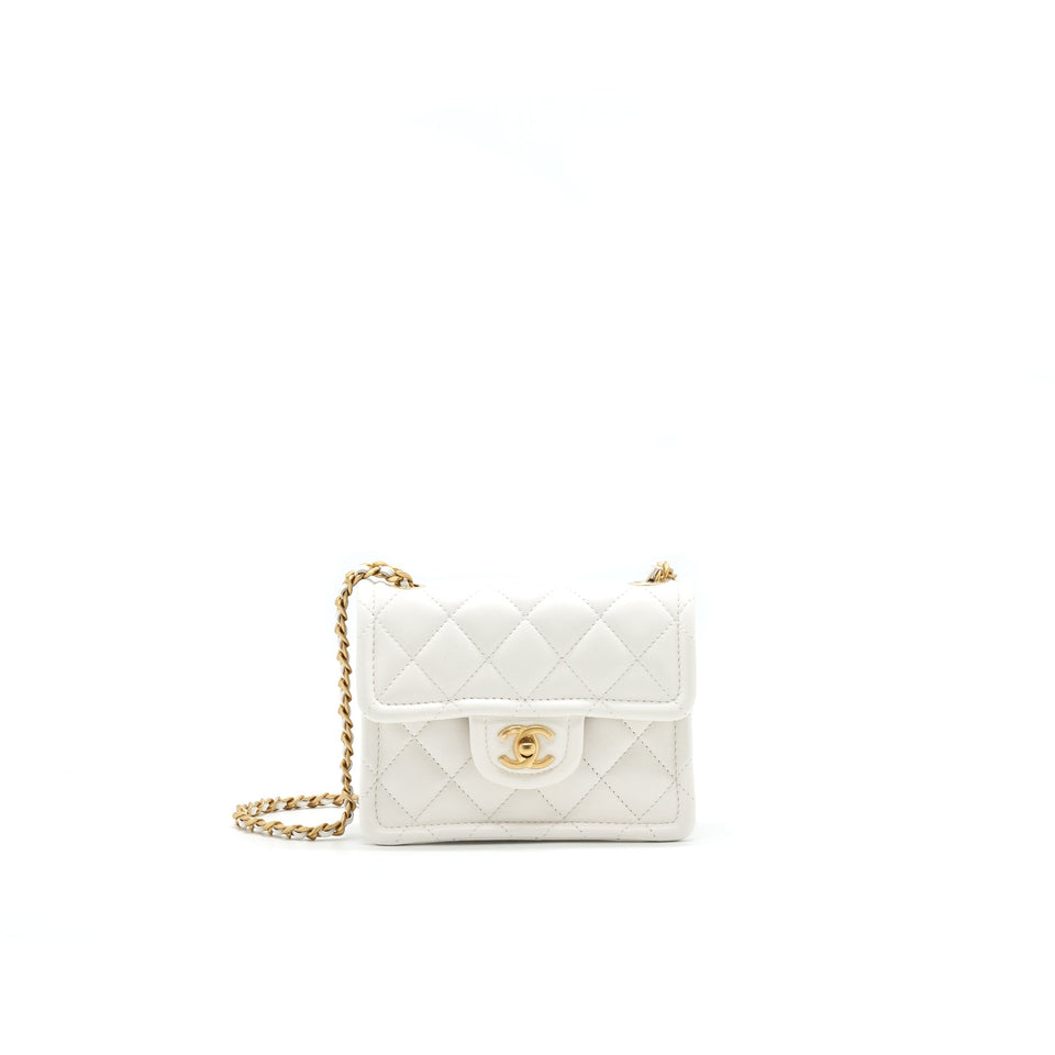 Chanel 2021 Square Flap Cross body White  serial 31