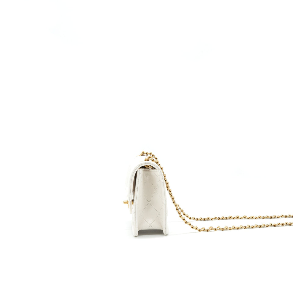 Chanel 2021 Square Flap Cross body White  serial 31