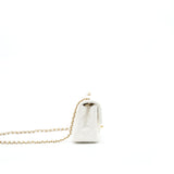 Chanel 21B pearl crush Mini Square flap Bag White