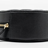 Chanel Round Clutch with Chain Caviar Black L