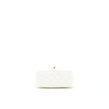 Chanel 21B Pearl Crush Square mini flap Bag White