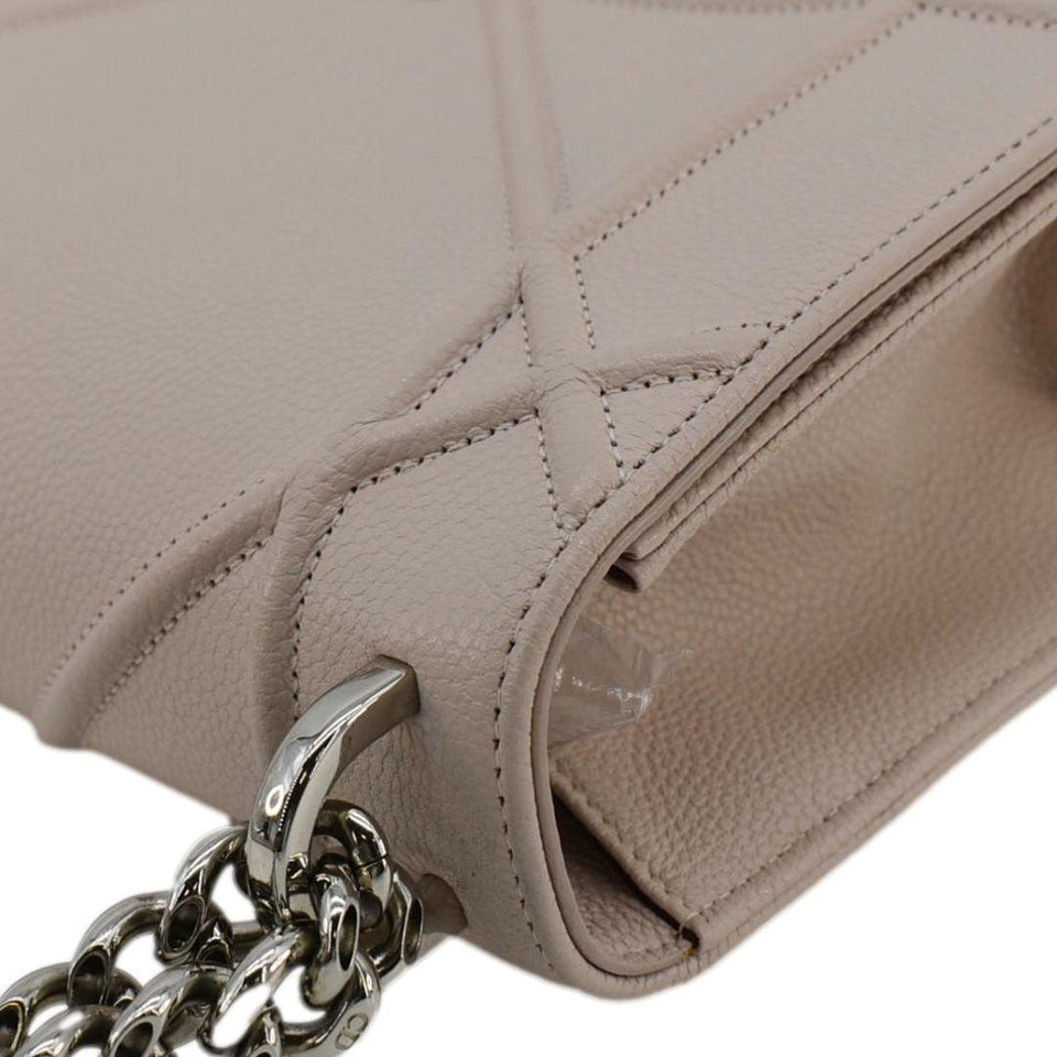 Christian Dior Diaroma Flap Grained Calfskin Leather Crossbody Bag Light Pink