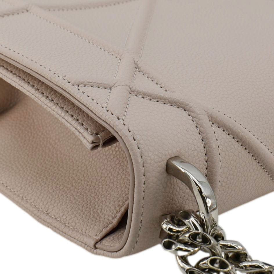 Christian Dior Diaroma Flap Grained Calfskin Leather Crossbody Bag Light Pink