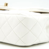 Chanel PEARL CRUSH RECTANGULAR MINI FLAP BAG WHITE
