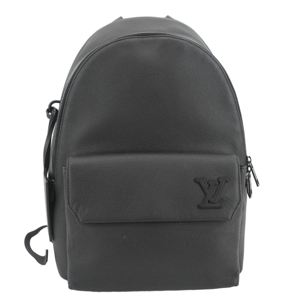 Louis Vuitton Takeoff Aerogram Grained Calf Leather Backpack Black