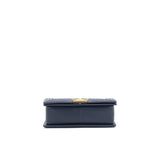 Chanel Medium Boy Grained Navy Calfskin Brushed