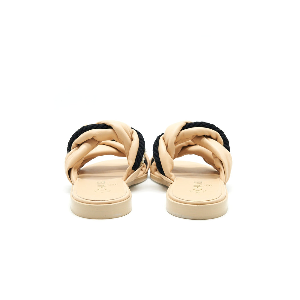 Chanel 19S Mule Beige/ Black Size37C