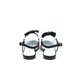 Chanel Slingback Flats With Ribbons White and Black Size38.5