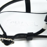 Chanel Slingback Flats With Ribbons White and Black Size38.5