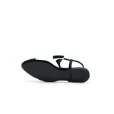 Chanel Slingback Flats With Ribbons White and Black Size38.5