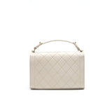 Chanel Calfskin Quilted Flap Bag Beigh L