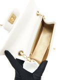 Chanel 21B pearl crush Mini Square flap Bag White