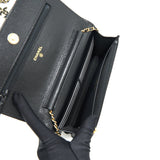 Chanel 21A Coco letter Wallet on Chain Black Caviar