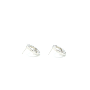 Chanel Round Crystal CC Earrings