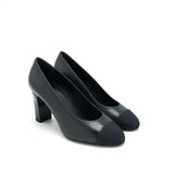 Chanel size38 pump Shoes black with Letter on heel