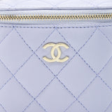 Chanel 21K Mini Top Handle Vanity With Chain Light Purple L