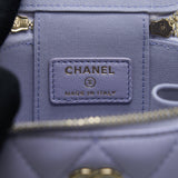 Chanel 21K Mini Top Handle Vanity With Chain Light Purple L