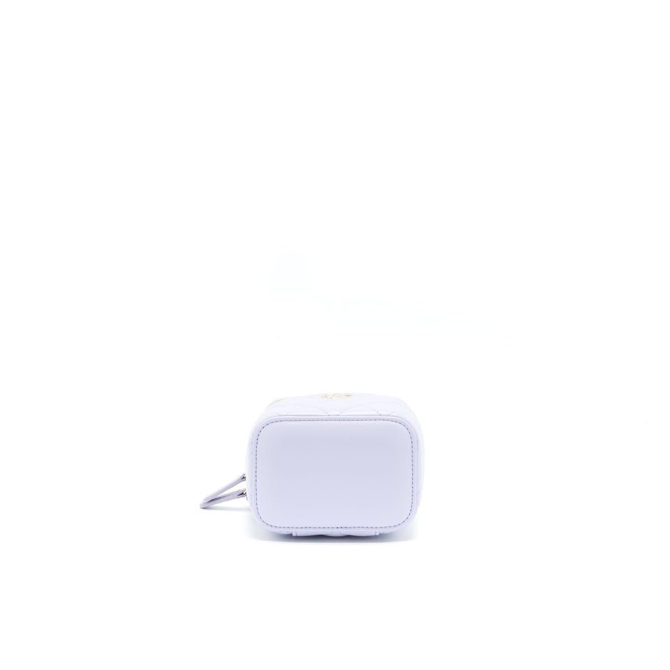 Chanel 21K Mini Top Handle Vanity With Chain Light Purple L