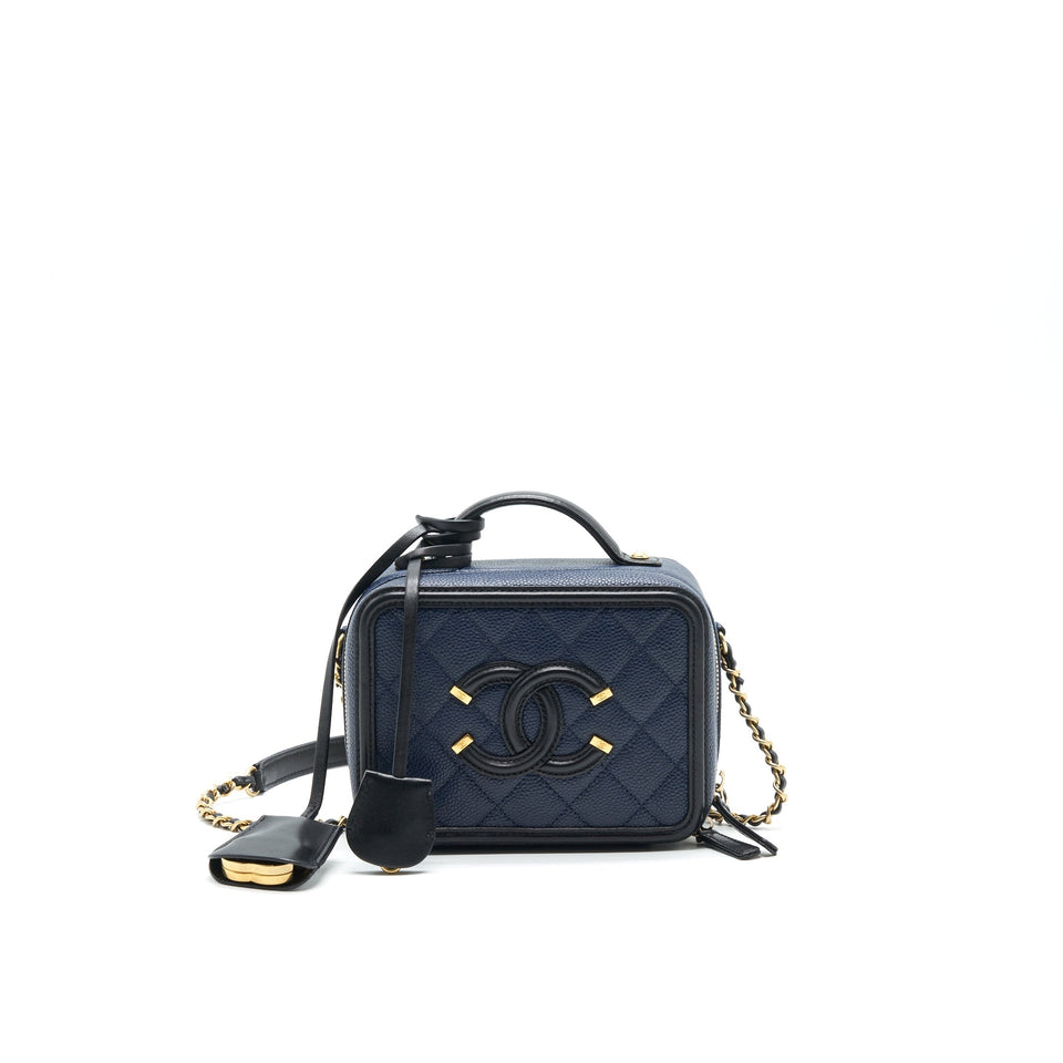 Chanel VANITY CASE IN SMALL NAVY