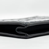 Chanel Letter Logo Clutch Bag Tweed PVC/Lambskin Black L