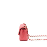 Chanel Mini Rectangular Flap Bag Caviar Coral Pink
