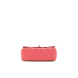 Chanel Mini Rectangular Flap Bag Caviar Coral Pink