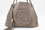 Gucci Soho Chain Shoulder Bag in Gray Leather