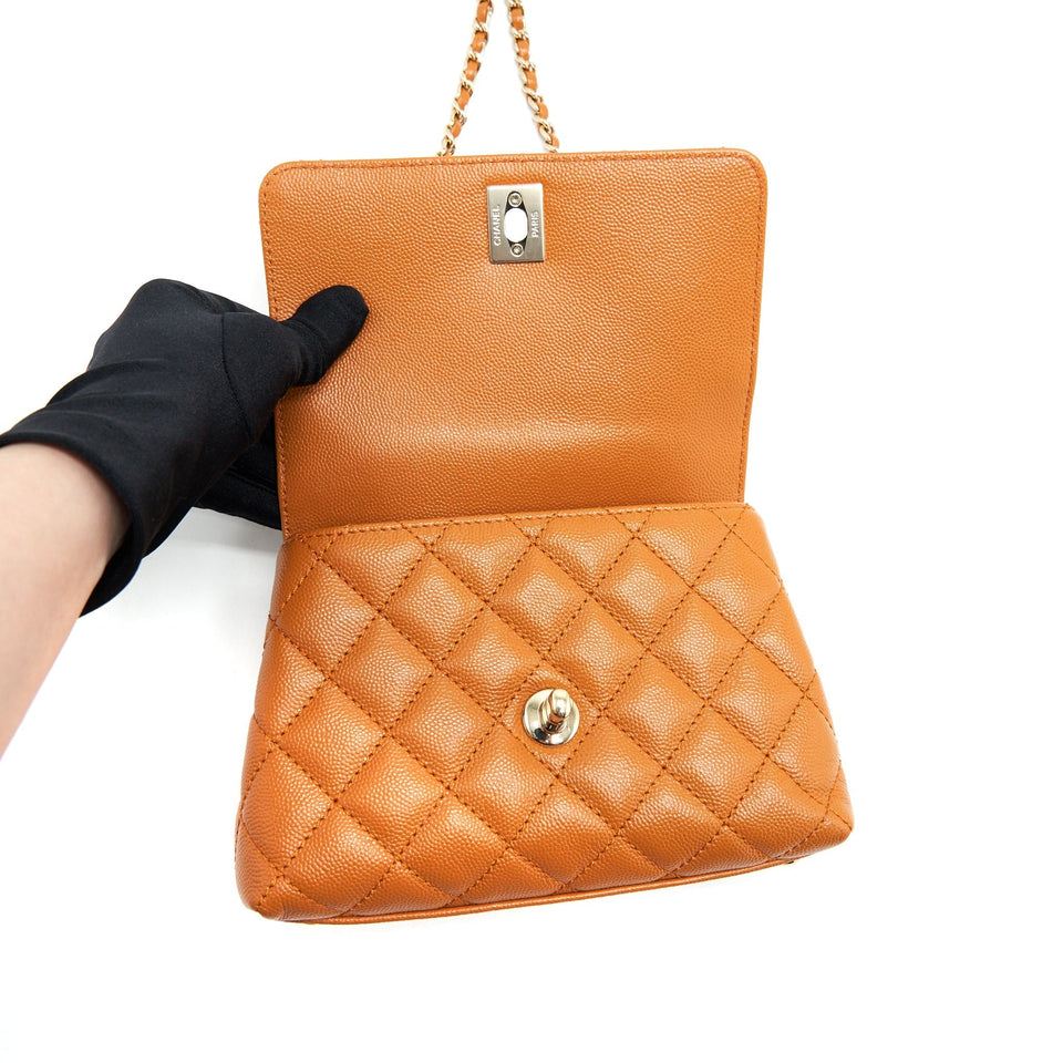 Chanel Extra Mini Coco Handle Caviar Caramel