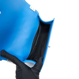 Chanel SMALL LE BOY BAG IN PATENT LEATHER BLUE