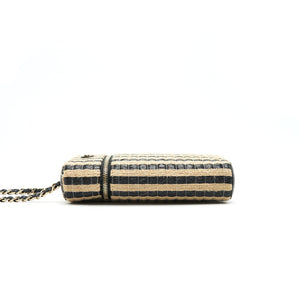 Chanel VANITY PHONE HOLDER WITH CHAIN BLACK & BEIGE