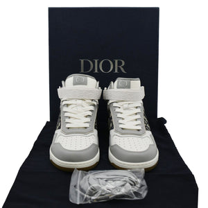 Christian Dior B27 Mid Top Oblique Galaxy Perforated Sneakers Grey