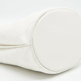 Chanel Bucket Bag With Chain Handle Caviar White