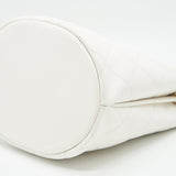 Chanel Bucket Bag With Chain Handle Caviar White