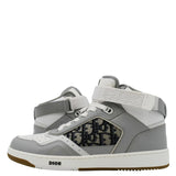 Christian Dior B27 Mid Top Oblique Galaxy Perforated Sneakers Grey