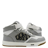 Christian Dior B27 Mid Top Oblique Galaxy Perforated Sneakers Grey